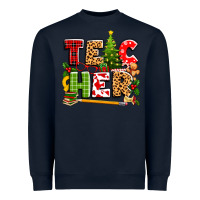Navy teacher christmas Heavyweight Sweatshirt - texasbilliewilder