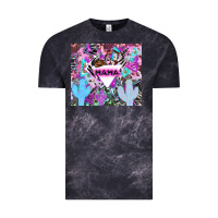 Cloud Black mama cowboy western animal pattern neon Vintage Tee - LillyAllenDesigns