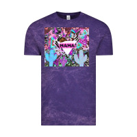 Cloud Purple mama cowboy western animal pattern neon Vintage Tee - LillyAllenDesigns