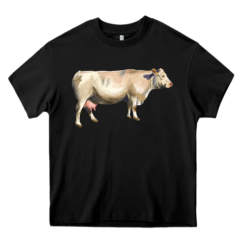 Charolais Cattle Heavy Core Tee by LillyAllenDesigns | Teevron