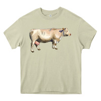 Mossy charolais cattle Heavy Core Tee - LillyAllenDesigns