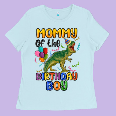 Mommy Of The Birthday Boy Ladies Tee Designed By Maliassmallbusiness