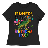 Black mommy of the birthday boy Ladies Tee - MaliasSmallBusiness