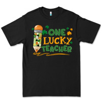 Black one lucky teacher Premium Tee - MaliasSmallBusiness