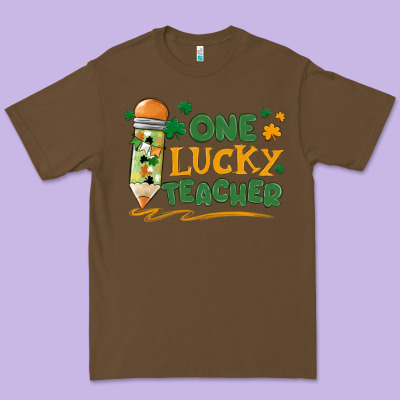 One Lucky Teacher Premium Tee Designed By Maliassmallbusiness