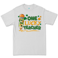 Dove Grey one lucky teacher Premium Tee - MaliasSmallBusiness