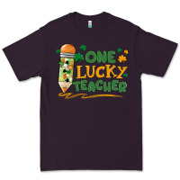 Plum one lucky teacher Premium Tee - MaliasSmallBusiness