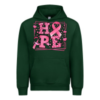 Forest Green hope breast cancer awareness ribbon Urban Hoodie - LillyAllenDesigns