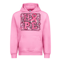 Fuchsia Pink hope breast cancer awareness ribbon Urban Hoodie - LillyAllenDesigns