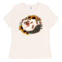 Bone happy hedgehog sunflower leopard Ladies Tee - Jasminsmagicworld