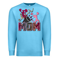 Ocean Blue cheer mom Premium Sweatshirt - FaDigitalArtStudio