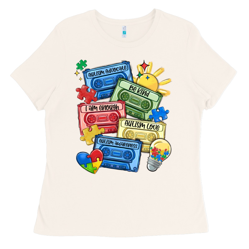 Autism Cassette Tapes Ladies Tee by MaliasSmallBusiness | Teevron