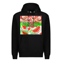 Black Watermelon and coconut summer 20oz skinny tumbler Premium Hoodie - FaDigitalArtStudio