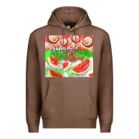 Chestnut Watermelon and coconut summer 20oz skinny tumbler Premium Hoodie - FaDigitalArtStudio