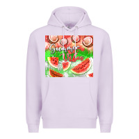 Lilac Watermelon and coconut summer 20oz skinny tumbler Premium Hoodie - FaDigitalArtStudio