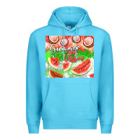 Ocean Blue Watermelon and coconut summer 20oz skinny tumbler Premium Hoodie - FaDigitalArtStudio