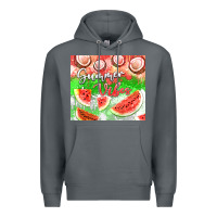 Rock Watermelon and coconut summer 20oz skinny tumbler Premium Hoodie - FaDigitalArtStudio