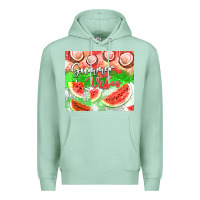 Seafoam Watermelon and coconut summer 20oz skinny tumbler Premium Hoodie - FaDigitalArtStudio