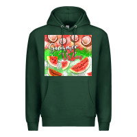 Sports Green Watermelon and coconut summer 20oz skinny tumbler Premium Hoodie - FaDigitalArtStudio