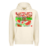 Tofu Watermelon and coconut summer 20oz skinny tumbler Premium Hoodie - FaDigitalArtStudio