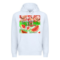 White Watermelon and coconut summer 20oz skinny tumbler Premium Hoodie - FaDigitalArtStudio