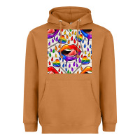 Meerkat Pride lgbtq lips and heart lollipop seamless patte Heavyweight Hoodie - BundleAndBundleShop