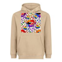 Mushroom Pride lgbtq lips and heart lollipop seamless patte Heavyweight Hoodie - BundleAndBundleShop