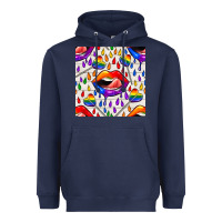 Navy Pride lgbtq lips and heart lollipop seamless patte Heavyweight Hoodie - BundleAndBundleShop