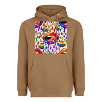 Toasted Coconut Pride lgbtq lips and heart lollipop seamless patte Heavyweight Hoodie - BundleAndBundleShop