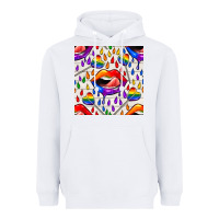 White Pride lgbtq lips and heart lollipop seamless patte Heavyweight Hoodie - BundleAndBundleShop