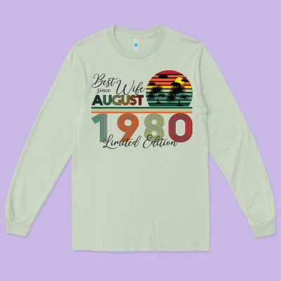 Best Wife Since August 1980 Limited Edition Long Sleeve Tee Designed By Bettercallsaul