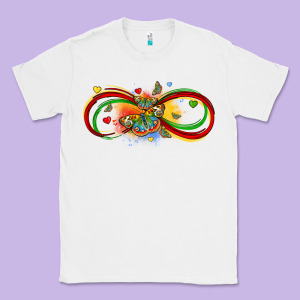 Butterfly Infinity Symbol Autism Classic Tee Designed By Lillyallendesigns
