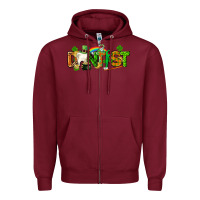 Burgundy St. Patrick's Day Dentist Zipper Hoodie - CowGirlArtShop