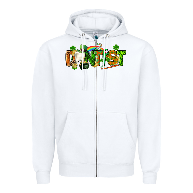 St. Patrick's Day Dentist Zipper Hoodie by CowGirlArtShop | Teevron