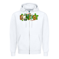White St. Patrick's Day Dentist Zipper Hoodie - CowGirlArtShop