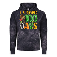 Cloud Black dinosaur 100day celebration Vintage Hoodie - LillyAllenDesigns