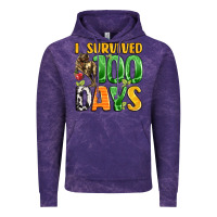 Cloud Purple dinosaur 100day celebration Vintage Hoodie - LillyAllenDesigns