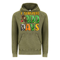 Vintage Olive dinosaur 100day celebration Vintage Hoodie - LillyAllenDesigns