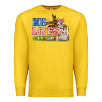 Lemon he lives easter Premium Sweatshirt - FaDigitalArtStudio