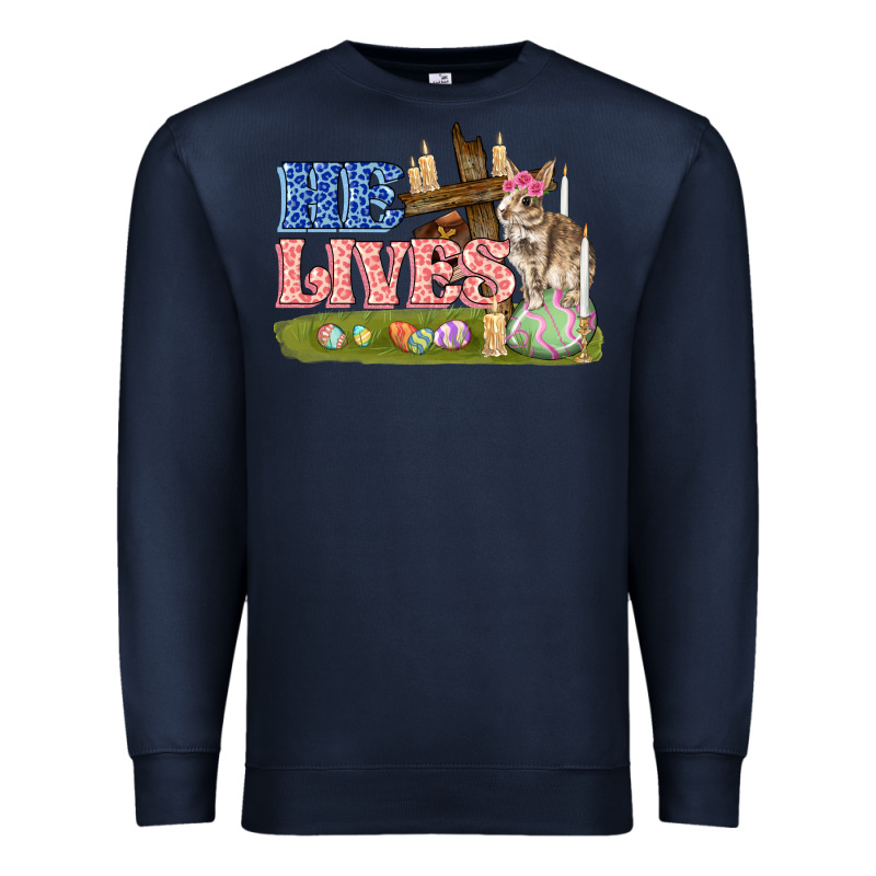 He Lives Easter Premium Sweatshirt by FaDigitalArtStudio | Teevron