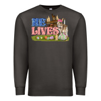 Smoke he lives easter Premium Sweatshirt - FaDigitalArtStudio