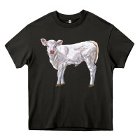 Asphalt charolais calf Heavy Core Tee - LillyAllenDesigns