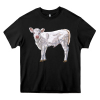 Black charolais calf Heavy Core Tee - LillyAllenDesigns