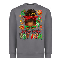 Storm santas favorite dog mom afro messy bun Heavyweight Sweatshirt - texasbilliewilder