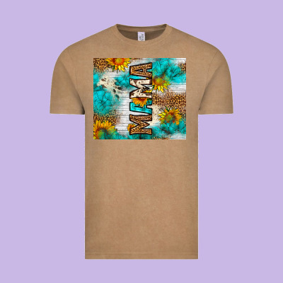 Mama Leopard Sunflower Vintage Tee Designed By Lillyallendesigns