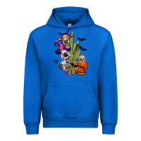 Cobalt halloween cows Urban Hoodie - LillyAllenDesigns