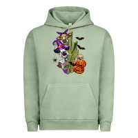Pigment Oil Green halloween cows Urban Hoodie - LillyAllenDesigns