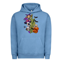 Pigment Pebble Blue halloween cows Urban Hoodie - LillyAllenDesigns