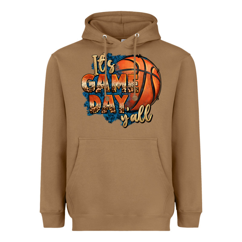 It's Game Day Y'all Basketball Heavyweight Hoodie by FaDigitalArtStudio | Teevron