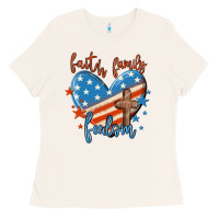 Bone faith family freedom Ladies Tee - MaliasSmallBusiness